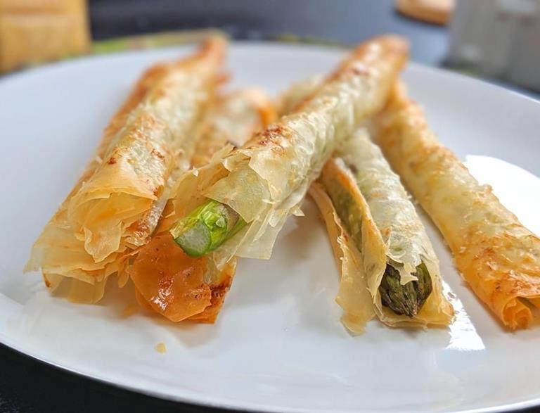 Filo Wrapped Asparagus Recipe Cuisine Fiend